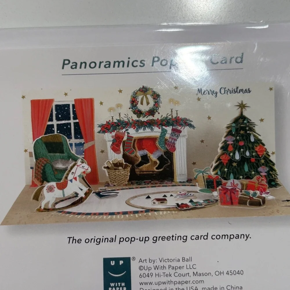 2 Panoramics Pop-Up Card Night Before‎ Christmas Decor Up With Paper